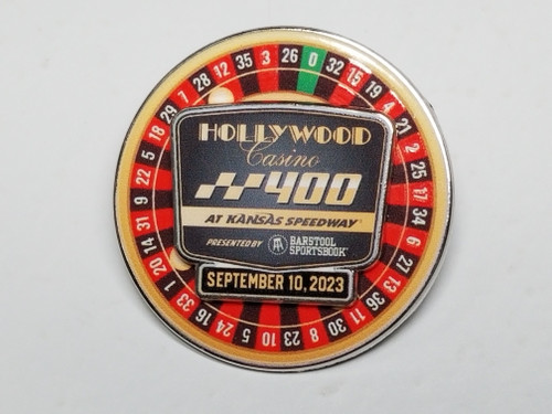 2023 Hollywood Casino 400 at Kansas Official Event Pin Won by Tyler Reddick