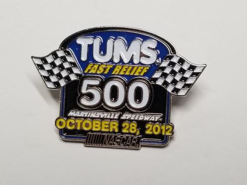 2012 Tums 500 at Martinsville Official Event Pin Won By Jimmie Johnson