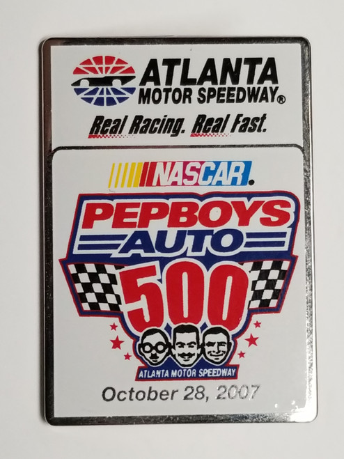 2007 PepBoys 500 at Atlanta Official Event Pin Won by Jimmie Johnson