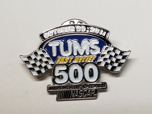 2011 Tums 500 at Martinsville Official Event Pin Won by Tony Stewart