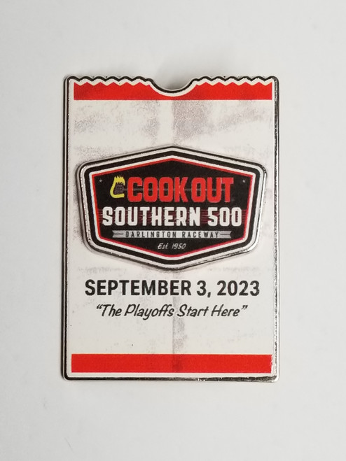 2023 Cookout Southern 500 at Darlington Official Event Pin Won by Kyle Larson