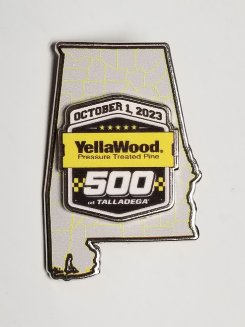 2023 Yellawood 500 at Talladega Official Event Pin Won By Ryan Blaney