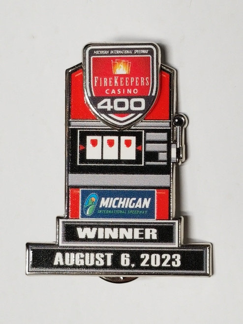 2023 Firekeepers Casino 400 at Michigan Official Event Pin Won by Chris Buescher