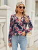 Navy Blue Big Floral