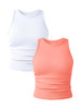 Coral Orange,white
