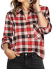 White Black Red Plaid