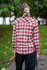 White Black Red Plaid