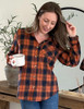 Orange Black Plaid