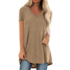 V Neck Khaki