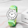 Green strap silver bezel