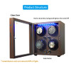 4 Watch Storages Wood Grain Walnut