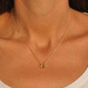 Tiny Slanted Heart-Gold