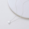 Tiny Slanted Heart-Silver