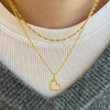 2Layered Twist Rope Heart-GD