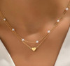 2Layered Pearl Heart-GD