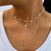 2Layered Pearl Heart-GD