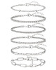 Style 1- 6pcs Sliver Bracelet