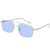 002 Silver Frame/Blue Lens