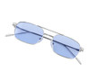002 Silver Frame/Blue Lens