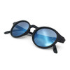 Hali Round - Black Frame / Blue Mirror Lens