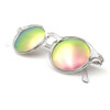 Hali Round - Crystal Frame / Pink Mirror Lens