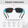 Transparent Blue Frame Black Lens