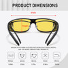 Black Frame Yellow Night Vision Lens
