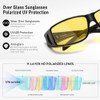 Black Frame Yellow Night Vision Lens