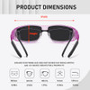 Transparent Purple Frame Silver Lens