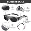 Transparent Grey Frame Black Lens