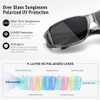 Transparent Grey Frame Black Lens