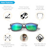 Crystal Black Frame / Green Mirror Lens