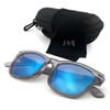 Crystal Black Frame / Blue Mirror Lens