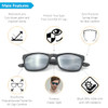 Black Frame / Silver Mirror Lens