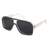 Transparent Black Frame | Gray Lenses
