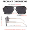 Transparent Black Frame | Gray Lenses