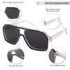 Transparent Black Frame | Gray Lenses