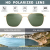 002 Gold Frame Green Lens