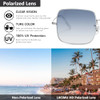 Silver Frame / Gradient Blue Lens