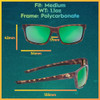 Matte Tortoise Frames/Amber-green Mirror Lenses