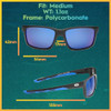 Matte Black Frames/Smoke-blue Mirror Lenses