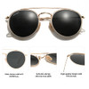 Gold Frame Black Lens