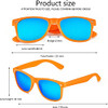 8 Pack Mirrored Lens Orange Sunglasses
