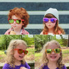 8 Pack Pink Translucent Kids Sunglasses