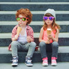 8 Pack Pink Translucent Kids Sunglasses