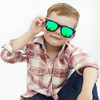 8 Pack Green Mirrored Kids Sunglasses