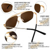 002 Gold Frame/Brown Lens