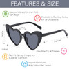 Black Heart Shape Bachelorette Sunglasses