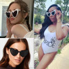 Black Heart Shape Bachelorette Sunglasses