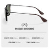 Polished Light Havana Frame | Dark Green Lens